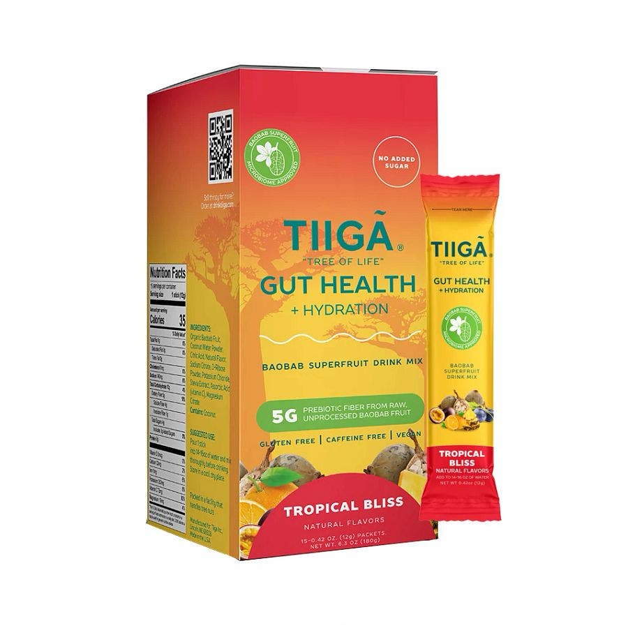 Tiiga Tropical Bliss Gut Health + Hydration 15 (0.42 oz.) box