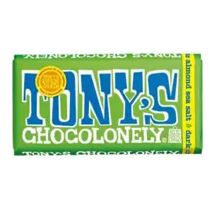 Tony’s Chocolonely 51% Dark Chocolate Bar with Almonds & Sea Salt 6.35 oz.