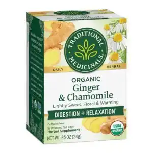 Traditional Medicinals Organic Ginger with Chamomille Tea 16 tea bags