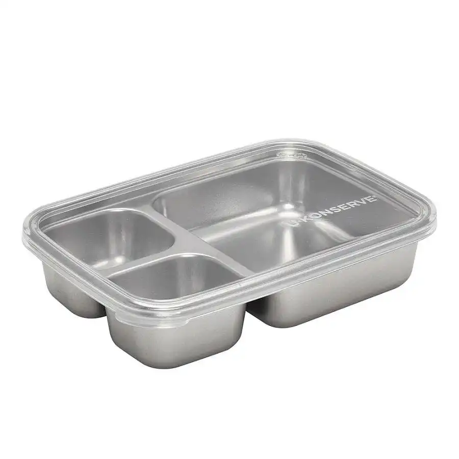 U-Konserve 3-Compartment Divided Rectangle 24 fl. oz.