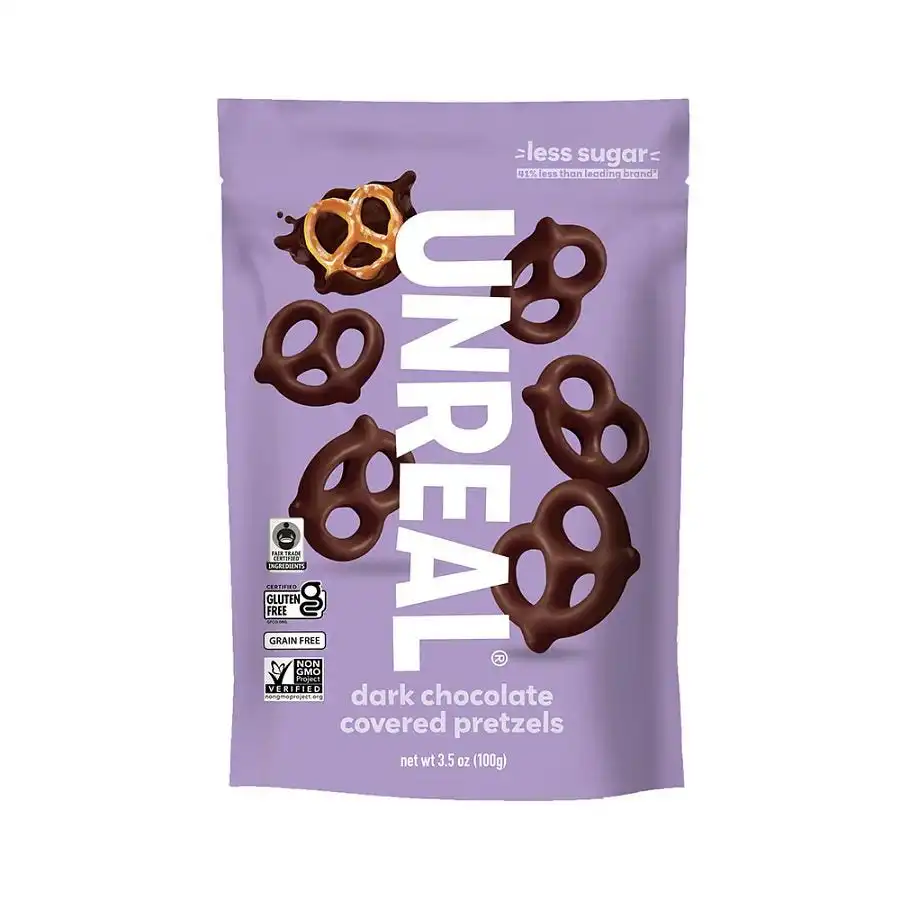 Unreal Dark Chocolate Covered Pretzels 3.5 oz.