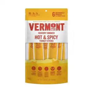 Vermont Smoke & Cure Hot & Spicy Turkey Meat Sticks 6 count