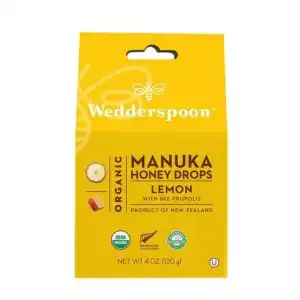 Wedderspoon Organic Manuka Honey Drops Lemon 4 oz