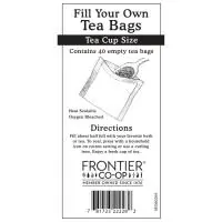 Frontier Co-op Heat Sealable Tea bags 40 count