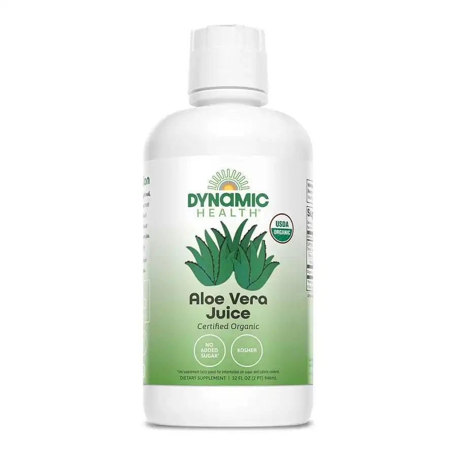 Dynamic Health Organic Unflavored Aloe Vera Juice (Plastic) 32 fl. oz.