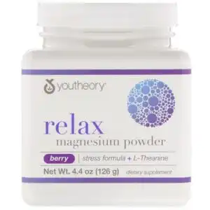 Youtheory Relax Magnesium Powder Berry Flavor 4.4 oz