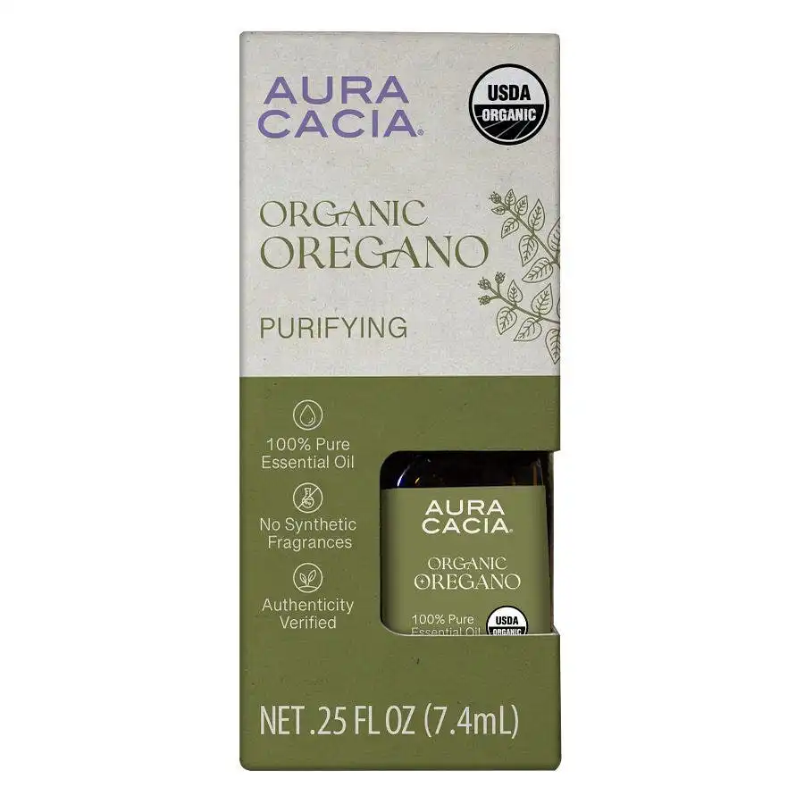 Aura Cacia Organic Oregano Essential Oil, Boxed 0.25 fl. oz.