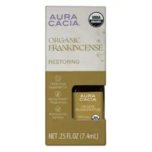 Aura Cacia Organic Frankincense Essential Oil, Boxed 0.25 fl. oz.