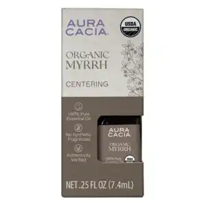 Aura Cacia Organic Myrrh Essential Oil, Boxed 0.25 fl. oz.