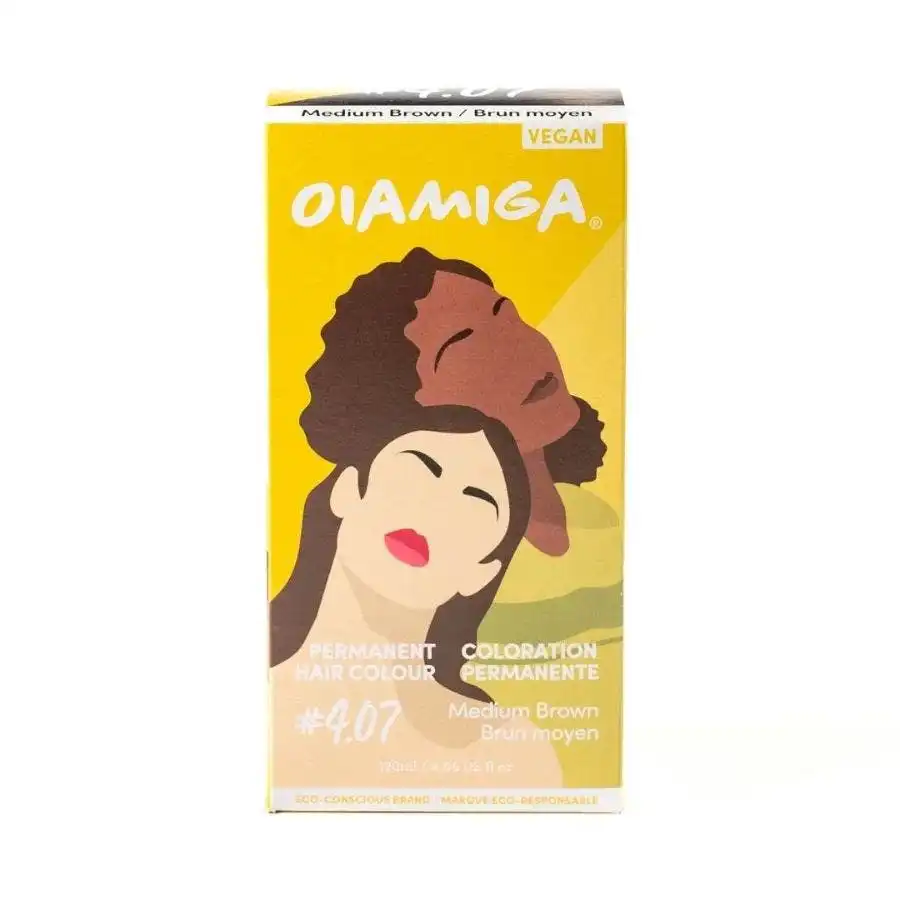 Oiamiga Medium Brown Permanent Vegan Hair Dyes 4.06 oz.