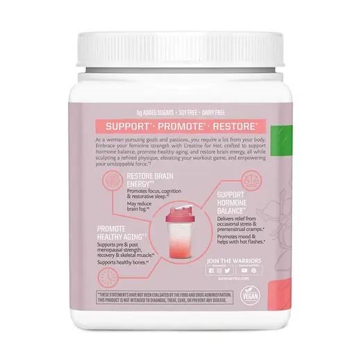 Sunwarrior Raspberry Elderberry Creatine for Her 12.35 oz. - Image 3