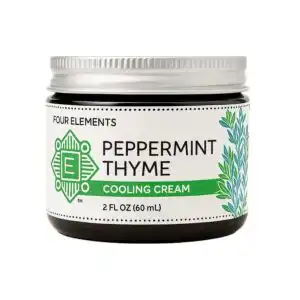 Four Elements Herbals Peppermint Thyme Foot Cooling Cream 2 oz.