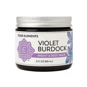 Four Elements Herbals Violet Burdock Breast & Body Balm 2 oz.