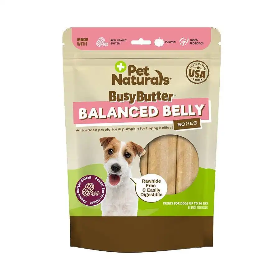 Pet Naturals Busy Buter Balanced Belly Peanut Butter Bones for Small Dogs 13 oz.