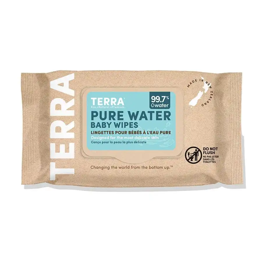 Terra Pure New Zealand Water Baby Natural Bamboo Wipes 70 count