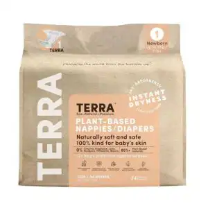 Terra Size 1 Newborn Plant-Based Diapers 24 count