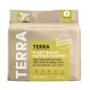 Terra Size 3 Crawler Plant-Based Diapers 20 count