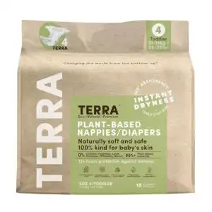 Terra Size 4 Toddler Plant-Based Diapers 18 count