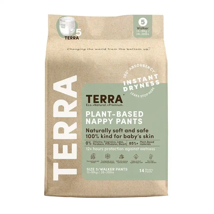 Terra Size 5 Walker Plant-Based Training Pants 14 count