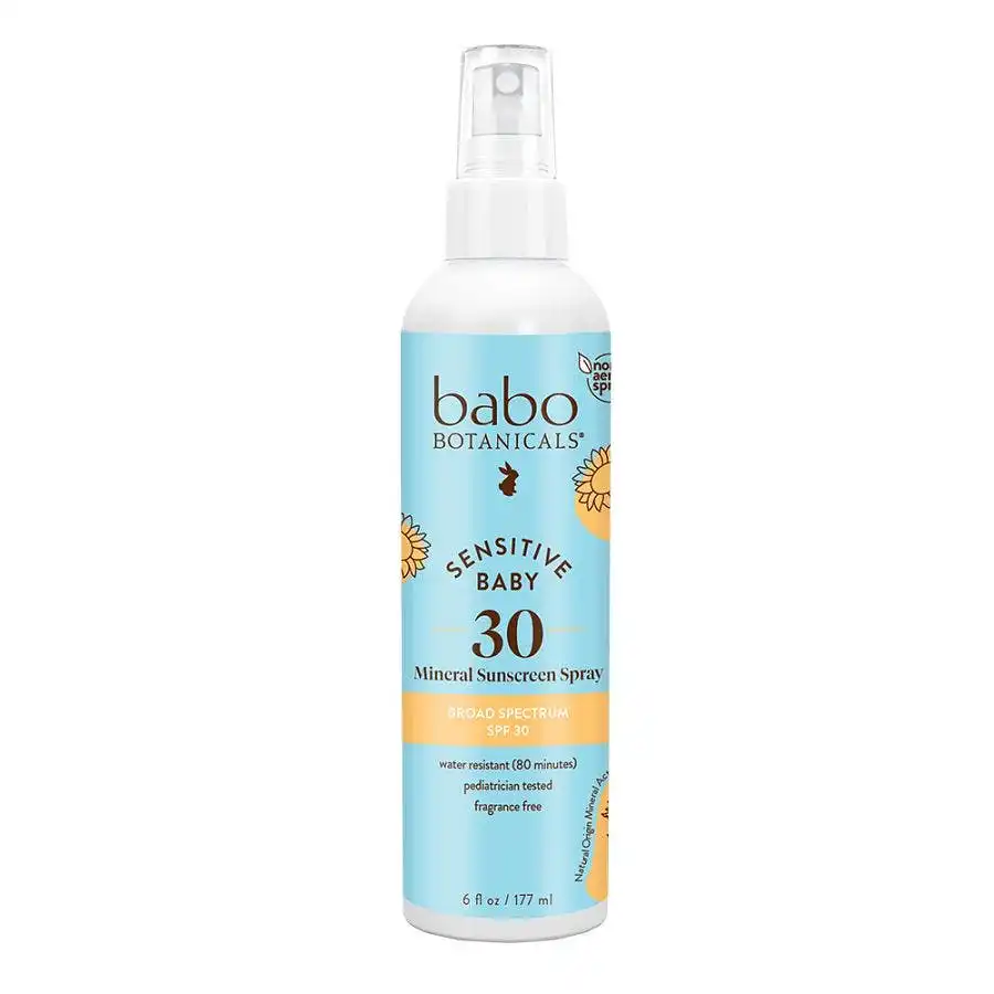 Babo Botanicals Sensitive Baby Mineral Sunscreen Spray SPF 30 6 fl. oz. Babo Botanicals Sensitive Baby Mineral Sunscreen Spray SPF 30 6 fl. oz.