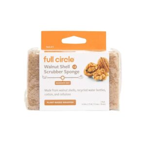 Full Circle Walnut Shell Scrubber Sponges 2 count