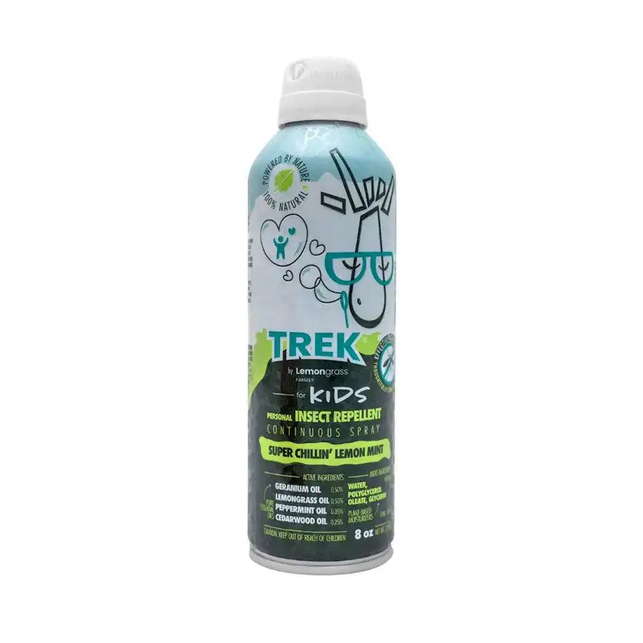Lemongrass Farms Trek Kids Lemon Mint Natural Insect Repellent 8 oz. Lemongrass Farms Trek Kids Lemon Mint Natural Insect Repellent 8 oz.