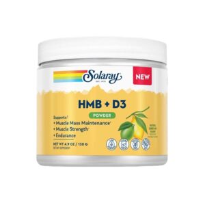 Solaray Lemon Lime HMB + D3 Powder 4.9 oz.