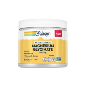 Solaray Unflavored Extra Strength Magnesium Glycinate 500 mg 8.4 oz.