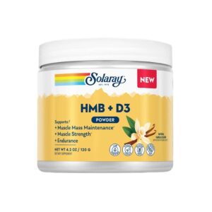 Solaray Vanilla HMB + D3 Powder 4.2 oz. Solaray Vanilla HMB + D3 Powder 4.2 oz.