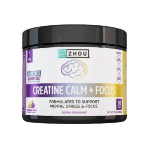 Zhou Blackberry Lemon Creatine Calm + Focus Powder 7.8 oz.