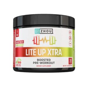 Zhou Cherry Limeade Lite Up Xtra Boosted Pre-Workout Powder 4.02 oz.