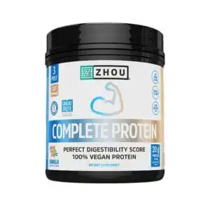 Zhou Vanilla Plant Complete Protein Powder 19.9 oz.