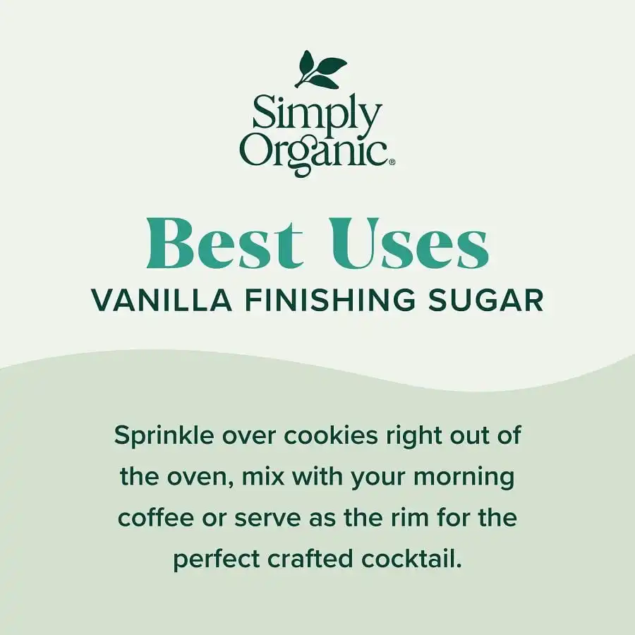 Simply Organic Vanilla Finishing Sugar 3.88 oz. - Image 6