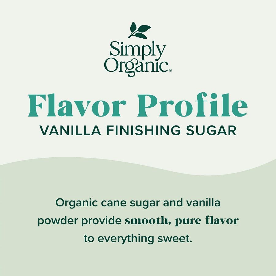 Simply Organic Vanilla Finishing Sugar 3.88 oz. - Image 2