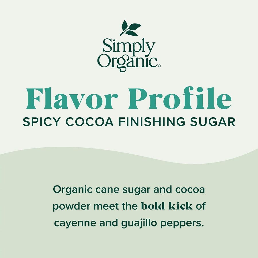 Simply Organic Spicy Cocoa Finishing Sugar 3.88 oz. - Image 2
