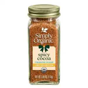 Simply Organic Spicy Cocoa Finishing Sugar 3.88 oz.