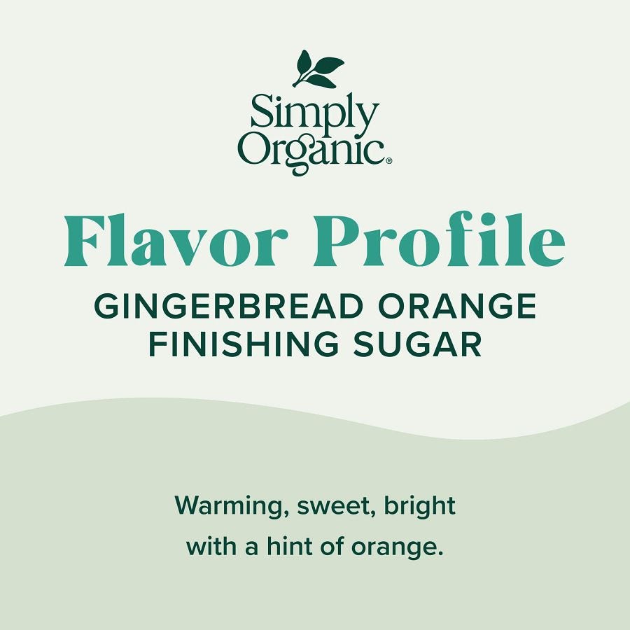 Simply Organic Gingerbread Orange Finishing Sugar 3.81 oz. - Image 5