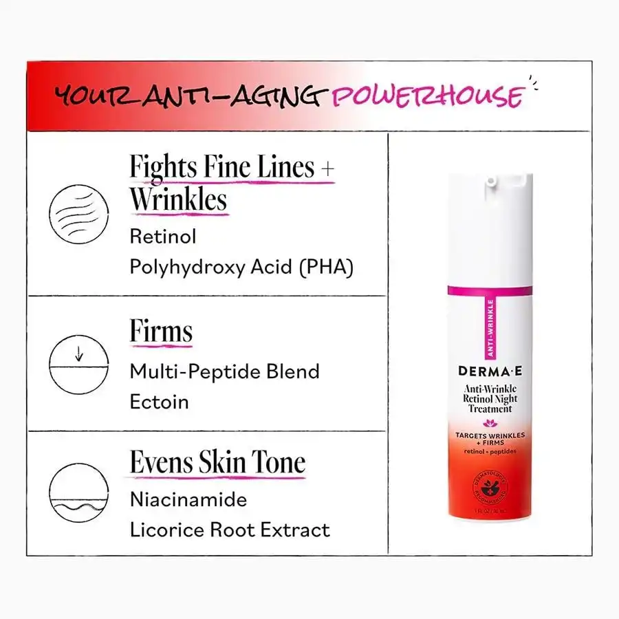 Derma E Anti-Wrinkle Retinol Night Treatment 1 fl. oz. - Image 5