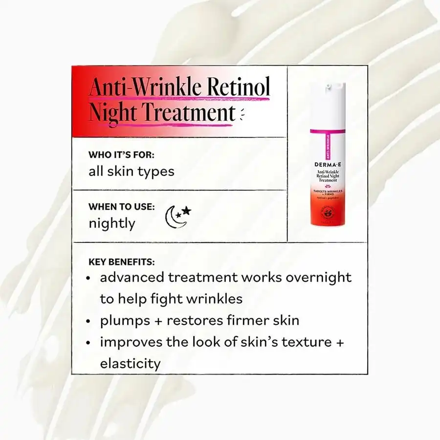 Derma E Anti-Wrinkle Retinol Night Treatment 1 fl. oz. - Image 4