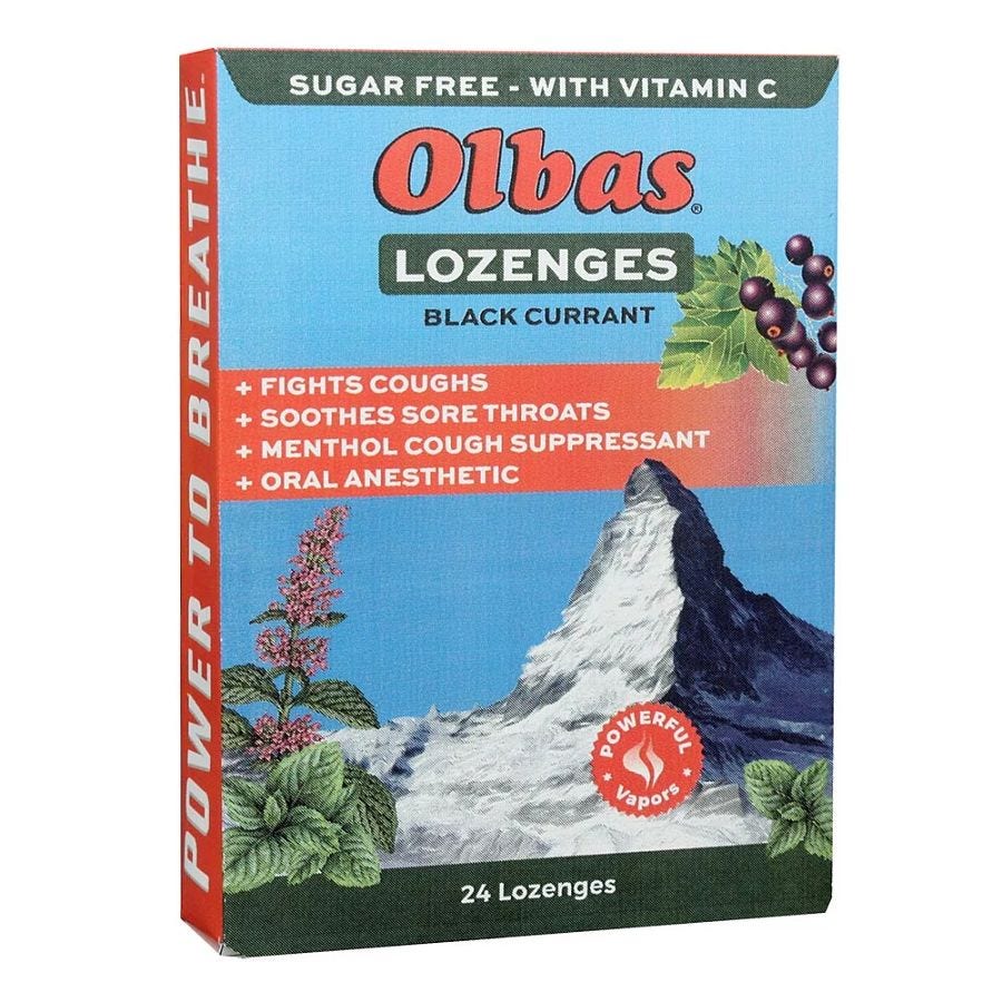 Olbas Sugar-Free Black Currant Lozenges 24 count