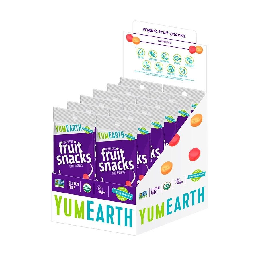 YumEarth Organic Fruit Snacks Grab n' Go Display 12 (2 oz.) packs - Image 2