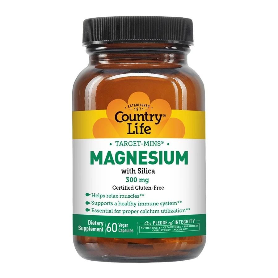 Country Life Magnesium 300 mg 60 Vegan Capsules Country Life Magnesium 300 mg 60 Vegan Capsules