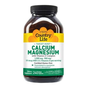 Country Life Calcium Magnesium + Vitamin D Complex Vegan Capsules