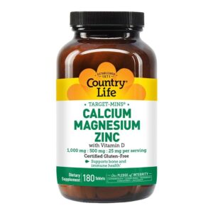 Country Life Calcium Magnesium Zinc 180 Tablets