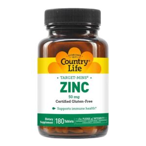 Country Life Zinc 50 mg 180 Tablets