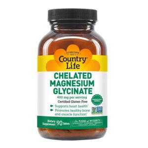 Country Life Chelated Magnesium Glycinate 90 Tablets