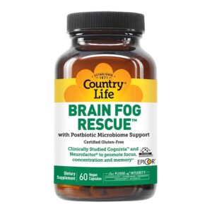 Country Life Brain Fog Rescue 60 Vegan Capsules