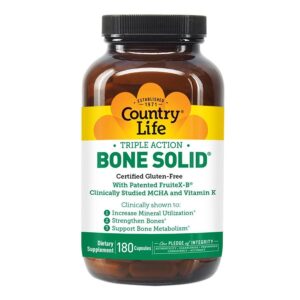 Country Life Triple Action Bone Solid 180 Capsules