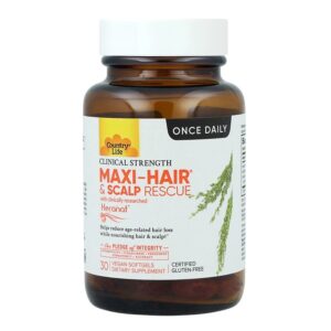 Country Life Maxi-Hair & Scalp Rescue 30 Vegan Softgels
