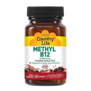 Country Life Methyl B12 5,000 mcg, Cherry 60 Lozenges